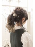 ポニーテールアレンジback