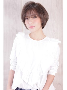 オウル(Owll) 【DISHEL】ナチュラル丸みショートボブ　小顔シースルーバング