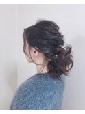 ポニーテールアレンジ黒髪風