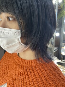 ザ ラボ アングゥ(The Labo ungu) ウルフカット/ネイビーブルー/インナー