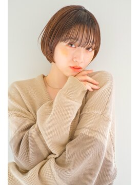 ヘアサロンガリカアオヤマ(hair salon Gallica aoyama) ひし形ショートボブマッシュ/大人可愛い丸み薄めバング<青山>