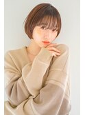 ひし形ショートボブマッシュ/大人可愛い丸み薄めバング<青山>