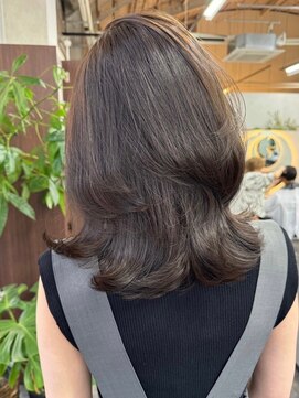 オズ 郡山桑野店(OZ) 黒髪ボブルフネビージュ小顔ワンレン