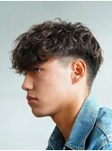 仙台ビジネスショートツイストスパイラルパーマフェード