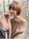 イメチェン外ハネボブ美髪ワイドバング顔周りレイヤーボブ/池袋
