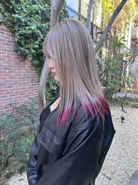 ルーツ 巣鴨 本店(roots) 裾カラーピンク