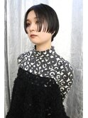 【ステップボーンカット】ハンサムショート/センターパート