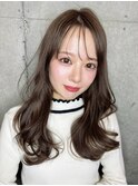 シースルーバング髪質改善レイヤーカットパーマ