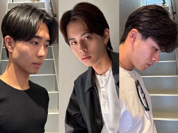 ヨハク メンズ 大阪梅田中崎町(yohaku メンズ)の写真/【中崎町3分】毛先に毛流れを作る曲がる縮毛矯正!デザインでストレートを創りスタイリングがしやすい◎