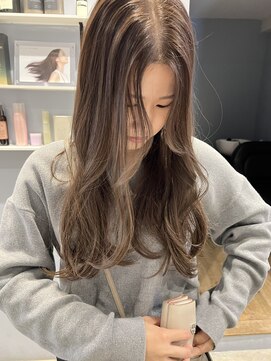 ベルベットヘア 千早店(Velvet hair) 髪質改善カラー×オリーブベージュ　【みつ】