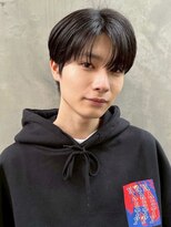 ロンドソル 四日市(Lond Sol)&nbsp;men's/メンズ/リバースセンターパート/黒染め/韓国/顔周り波巻き
