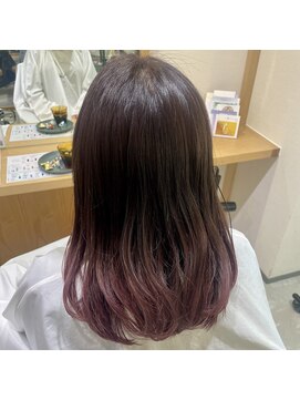 スピンヘアー 烏丸店(Spin hair) ピンクグラデーションカラー学割U24/デザインカラー/艶カラー