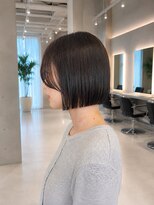 フォト 新宿三丁目(foto) 髪質改善縮毛矯正地毛風ストレート切りっぱなしボブ
