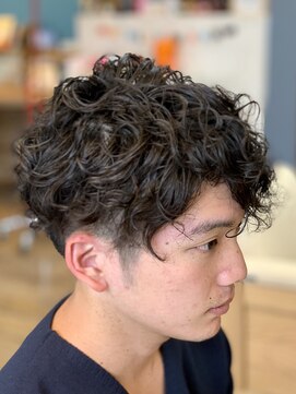 キュアキュア(Cure2) 「MIXパーマ」ミディアムマッシュ×ゆるめツイストスパイラル