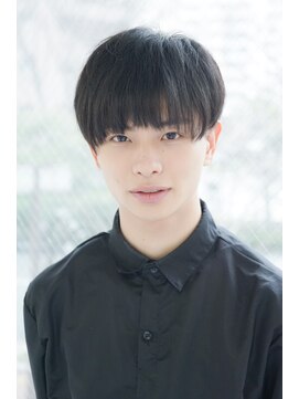 メンズサロン エクシア ブラト(brat) ナチュラルマッシュショート×アッシュブラック×30代/40代