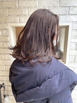 ニア 清澄白河(nir) 〈清澄白河 半個室〉レイヤーボブ/グレーピンク