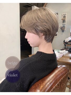 ビュートヘアー(Viewt hair) 【viewt hair】ハンサムショート × ミルクティーベージュ　福山