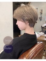 ビュートヘアー(Viewt hair) 【viewt hair】ハンサムショート × ミルクティーベージュ　福山