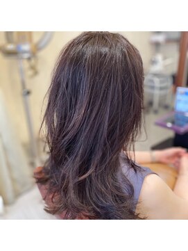 リベア 一之江店(Rever) 大人巻き/くすみブルー/ラフニュアンス【一之江/江戸川】