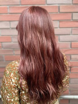 アース 東戸塚店(HAIR & MAKE EARTH) 大人可愛いピンクアッシュブリーチなしつやウェーブロング