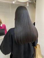 イヴォーク トーキョー(EVOKE TOKYO) 韓国髪質改善トリートメント×暗髪ロングストレートヘア