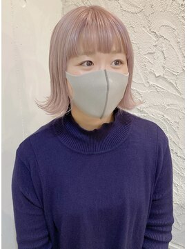 キビト(kibito) ミルクティーピンク×外はねボブ　下北沢/若松河田/20代/30代