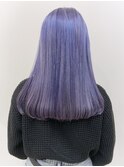 【ブリーチ２回＋ワンカラー】ブルーラベンダー/ワンレン