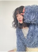 鎖骨ミディアム/ゆるふわパーマ