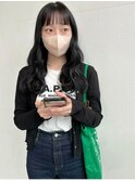 韓国ヘアー顔周りレイヤーおくれ毛前髪万代新潟