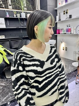 チュダック(ChuDuck) 韓国風《ライムグリーン》ハイトーン/ケアブリーチ/ダブルカラー