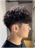 刈り上げマッシュツイストスパイラルパーマスパイラルパーマ