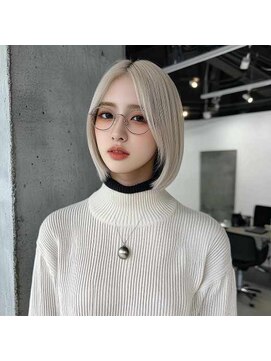 ヘアーメイク コラソン(hair make corazon) 1黒髪ボブルフネビージュ小顔ワンレンダークアッシュ