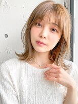 くせ毛風カールモテ髪シースルーバング外ハネボブ#402f0308