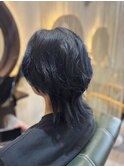メンズウルフ×ブルーブラック