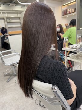 ディジョン(Dijon) 韓国顔まわりレイヤーカットグレージュオリーブベージュブラウン