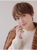マッシュショート×アプリコットブラウン
