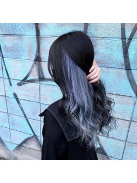 アミュレ ヘア サロン(Amule hair salon) インナーカラー、ブリーチ、アイスブルー、ブルーブラック