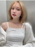 似合わせカット/ショートボブ/大人ガーリー/ココアベージュ/z289