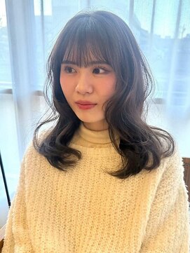 リエットヘアー 杢左店(Lie-et. hair) 透明感アッシュブラウン/レイヤーカット/ミディアム/ウェーブ
