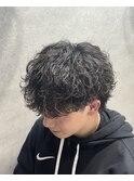 緩め波巻きパーマ