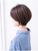 大人ナチュラルレイヤー丸みショートボブ 30代40代50代 担当柴立
