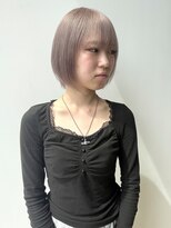 ロックス バイ マグ 松本(rocks BY MAG)&nbsp;ブリーチハイトーンピンクベージュミニボブ×20代30代可愛い
