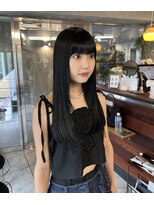 ギフトサニーサイド(gift sunny side)&nbsp;黒髪＊ぱつっとロング