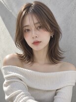 ノア 三宮店(NOA)&nbsp;【NOA】ミディアムレイヤー顔まわりレイヤーシースルーバング