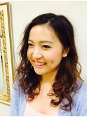 ふんわりウェーブ グランジパーマ