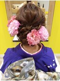 波ウェーブ×大きなお花
