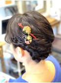 和装にも使えるボブからのヘアセット