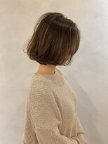 ラル 立川(lar)&nbsp;ルーズ丸みボブ_くすみカラーラベージュラベンダーピンク