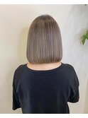 【just hair 京急久里浜】ボブ×ミルクティーバレイヤージュ