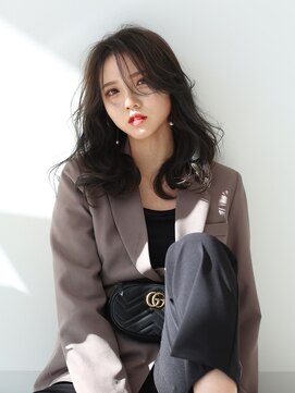 ボアップ 新居浜店(boappu) #韓国ヘア#レイヤーカット#波巻き#ヨシンモリ#ブルーブラック